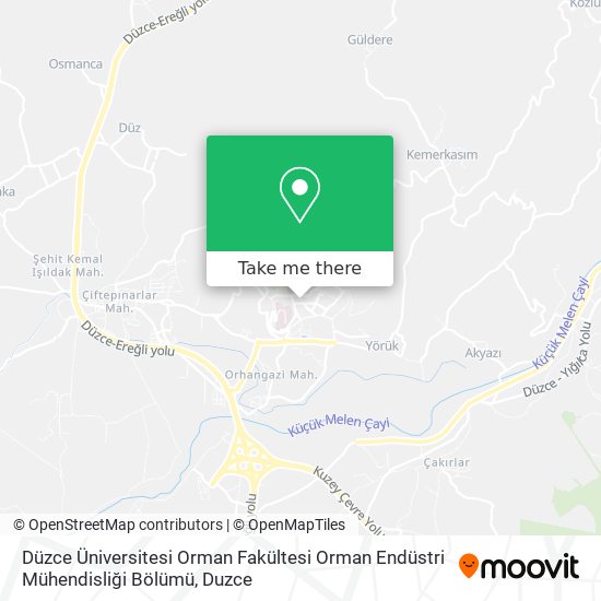 Düzce Üniversitesi Orman Fakültesi Orman Endüstri Mühendisliği Bölümü map