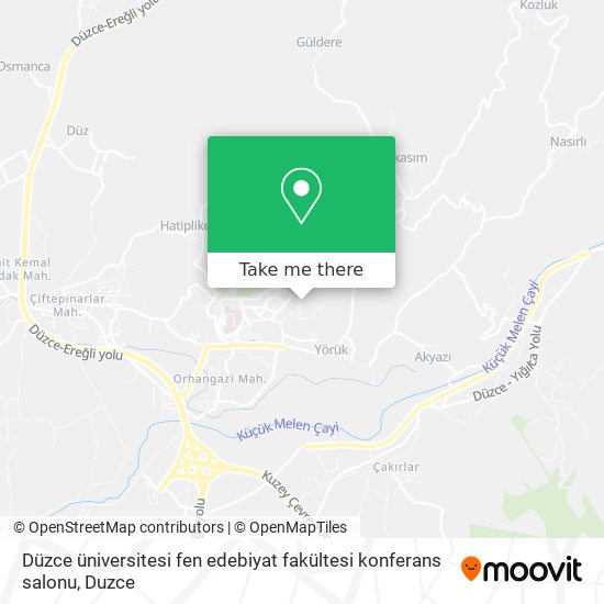 Düzce üniversitesi fen edebiyat fakültesi konferans salonu map