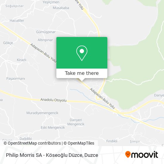 Philip Morris SA - Köseoğlu Düzce map