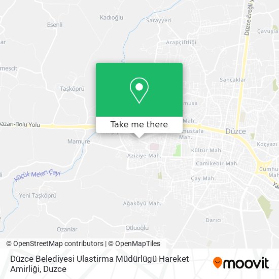 Düzce Belediyesi Ulastirma Müdürlügü Hareket Amirliği map