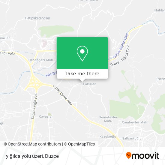yığılca yolu üzeri map