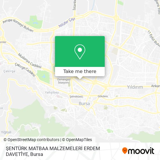 ŞENTÜRK MATBAA MALZEMELERİ ERDEM DAVETİ̇YE map