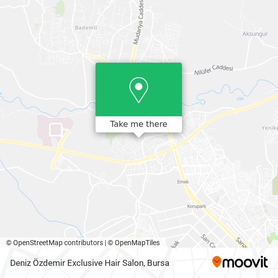 How to get to Deniz Özdemir Exclusive Hair Salon in Nilüfer by Bus, Metro  or Cable Car?