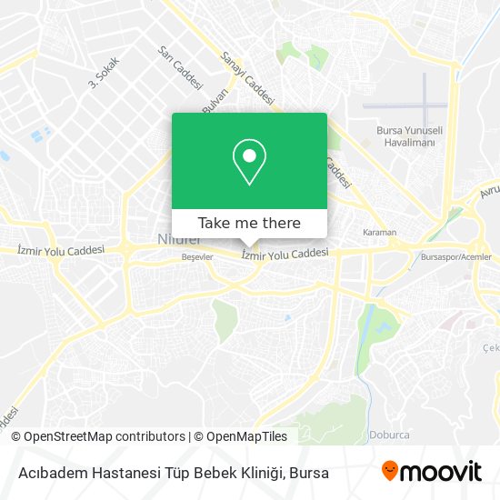 Acıbadem Hastanesi Tüp Bebek Kliniği map