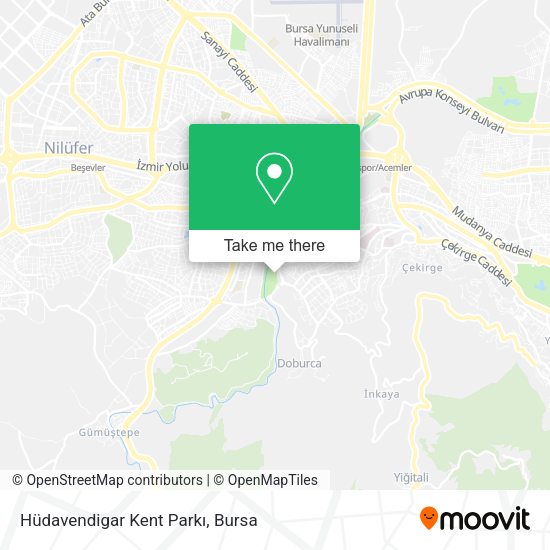 Hüdavendigar Kent Parkı map