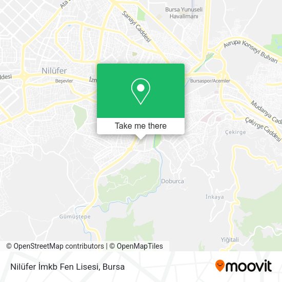 Nilüfer İmkb Fen Lisesi map