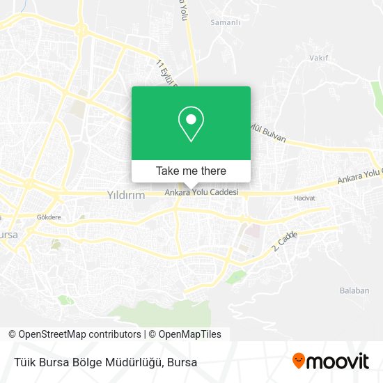Tüik Bursa Bölge Müdürlüğü map