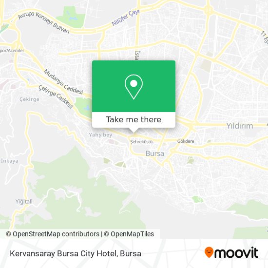 Kervansaray Bursa City Hotel map