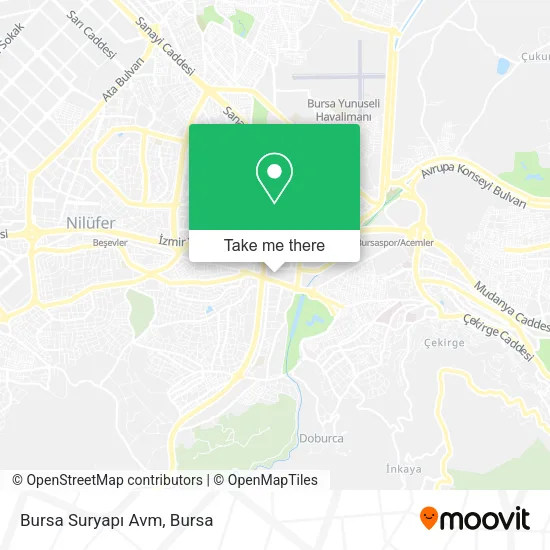 Bursa Suryapı Avm map