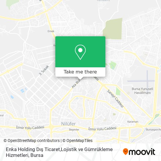 Enka Holding Dış Ticaret,Lojistik ve Gümrükleme Hizmetleri map