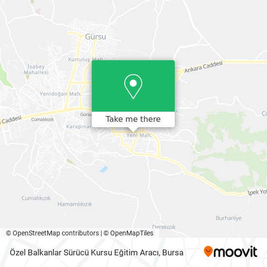 Özel Balkanlar Sürücü Kursu Eğitim Aracı map