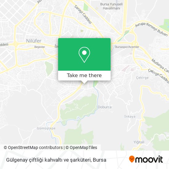 Gülgenay çiftliği kahvaltı ve şarküteri map