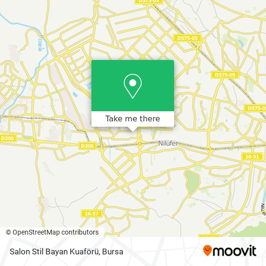 how to get to salon stil bayan kuaforu in nilufer by bus or metro