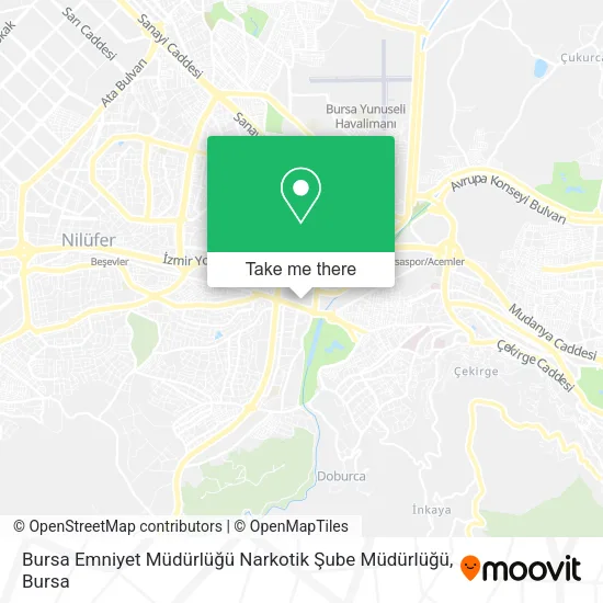 Bursa Emniyet Müdürlüğü Narkotik Şube Müdürlüğü map