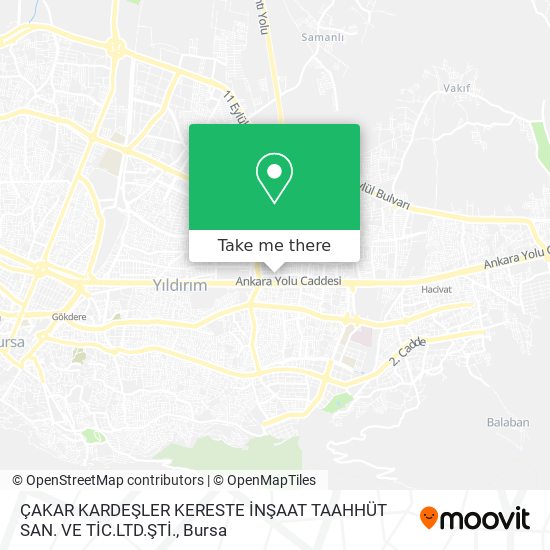 ÇAKAR KARDEŞLER KERESTE İNŞAAT TAAHHÜT SAN. VE TİC.LTD.ŞTİ. map