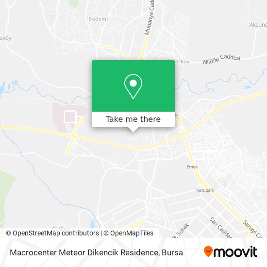 Macrocenter Meteor Dikencik Residence map