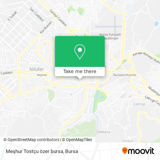 Meşhur Tostçu özer bursa map