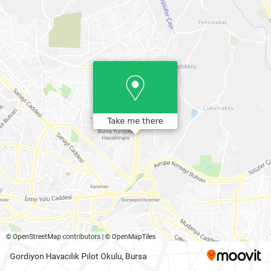 Gordiyon Havacılık Pılot Okulu map