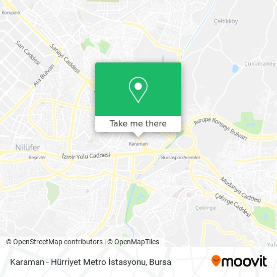 Karaman - Hürriyet Metro İstasyonu map