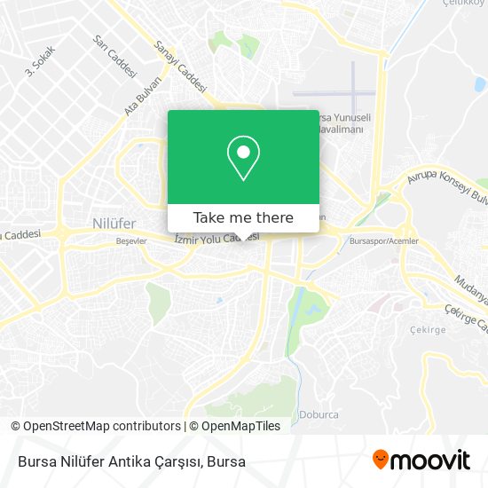 Bursa Nilüfer Antika Çarşısı map