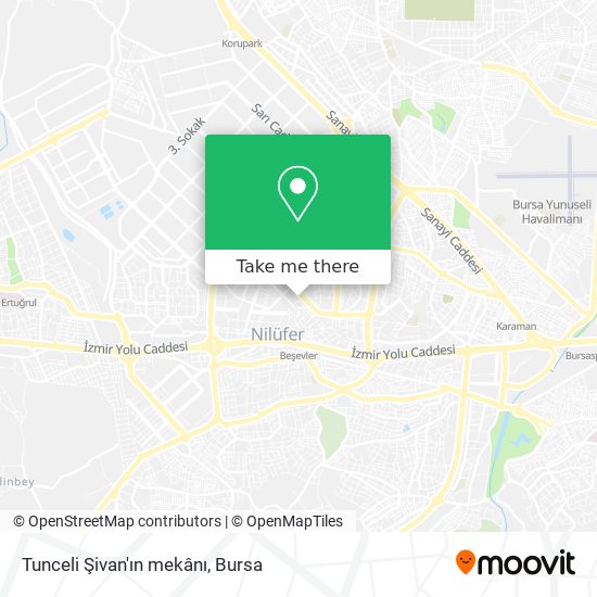 Tunceli Şivan'ın mekânı map
