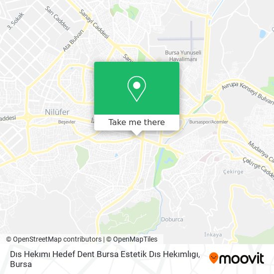 Dıs Hekımı  Hedef Dent Bursa Estetik Dıs Hekımlıgı map