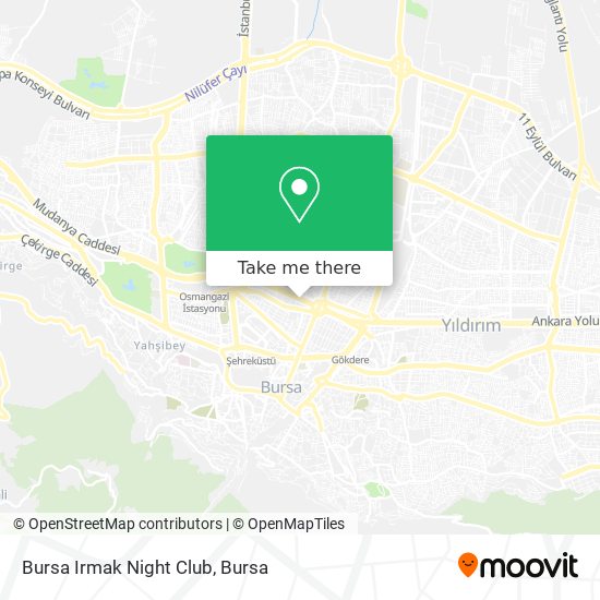 Bursa Irmak Night Club map