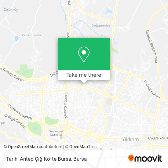 Tarihi Antep Çiğ Köfte Bursa map