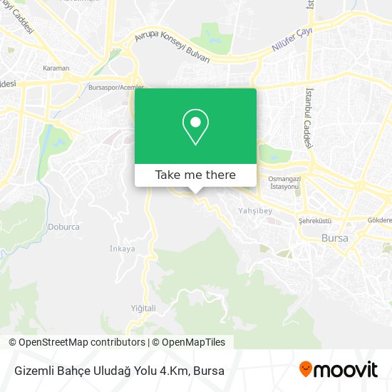 Gizemli Bahçe Uludağ Yolu 4.Km map