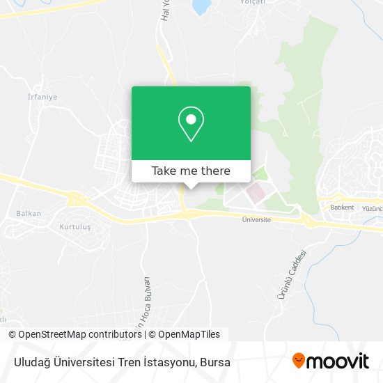 Uludağ Üniversitesi  Tren İstasyonu map