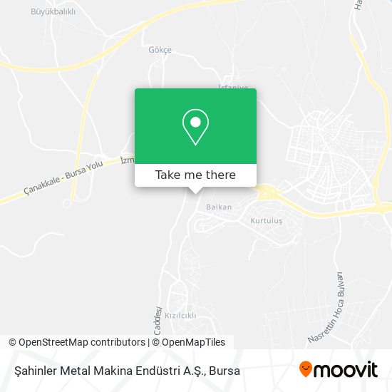 Şahinler Metal Makina Endüstri A.Ş. map