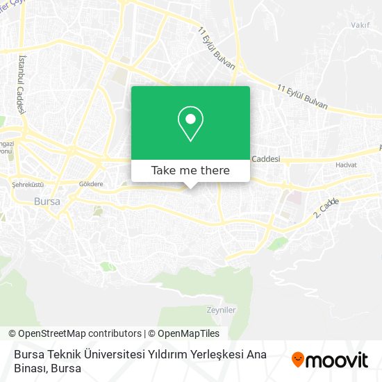 Bursa Teknik Üniversitesi Yıldırım Yerleşkesi Ana Binası map