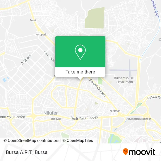 Bursa A.R.T. map