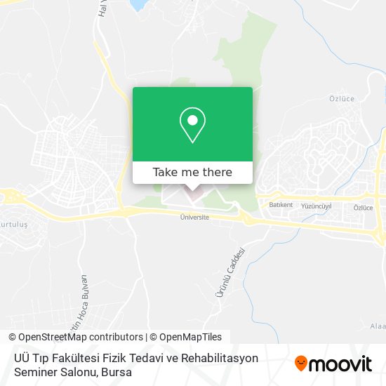 UÜ Tıp Fakültesi Fizik Tedavi ve Rehabilitasyon Seminer Salonu map
