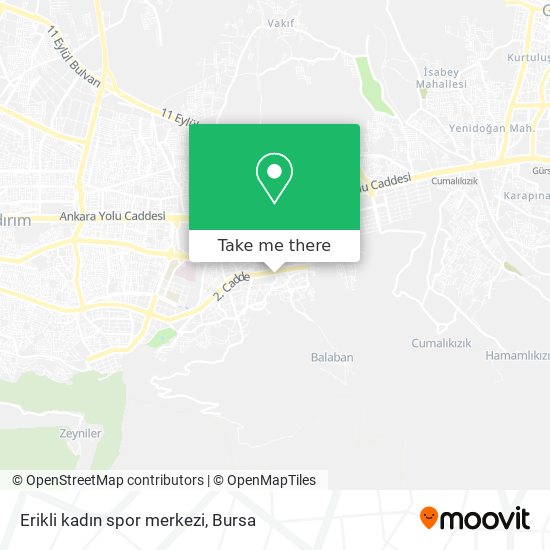 Erikli kadın spor merkezi map