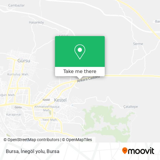 Bursa, İnegöl yolu map