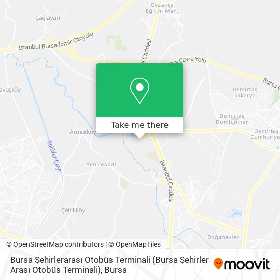 Bursa Şehirlerarası Otobüs Terminali (Bursa Şehirler Arası Otobüs Terminali) map