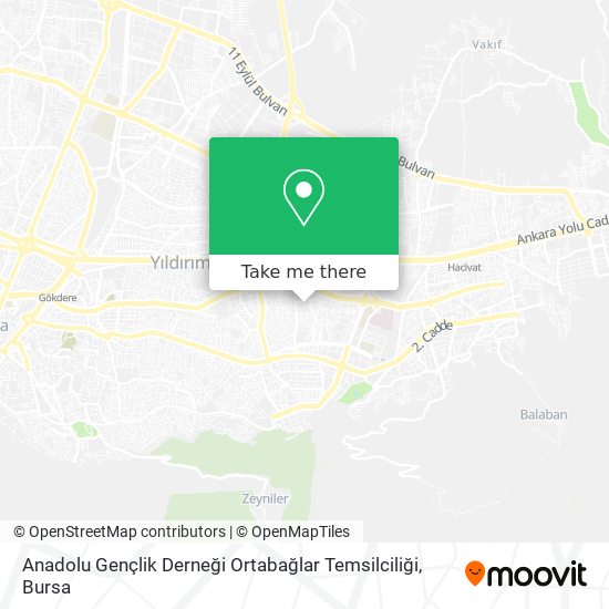 Anadolu Gençlik Derneği Ortabağlar Temsilciliği map