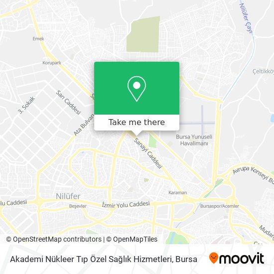Akademi Nükleer Tıp Özel Sağlık Hizmetleri map