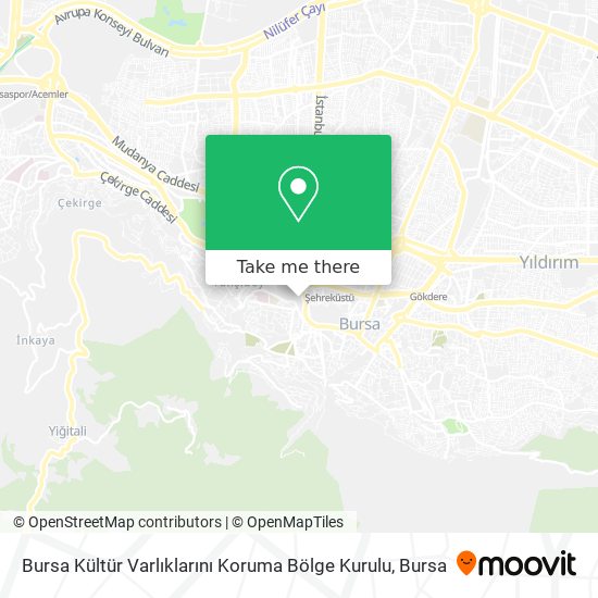 Bursa Kültür Varlıklarını Koruma Bölge Kurulu map