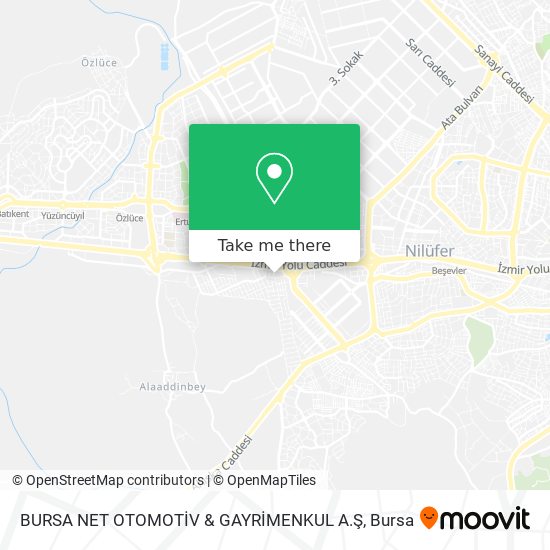 BURSA NET OTOMOTİV & GAYRİMENKUL A.Ş map