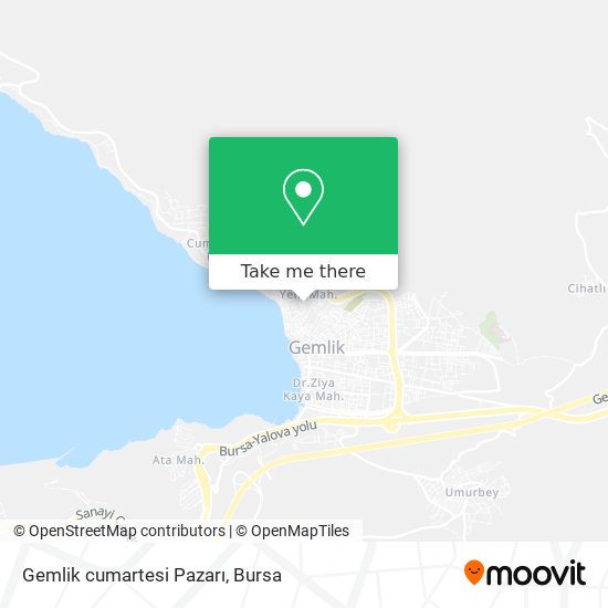 Gemlik cumartesi Pazarı map