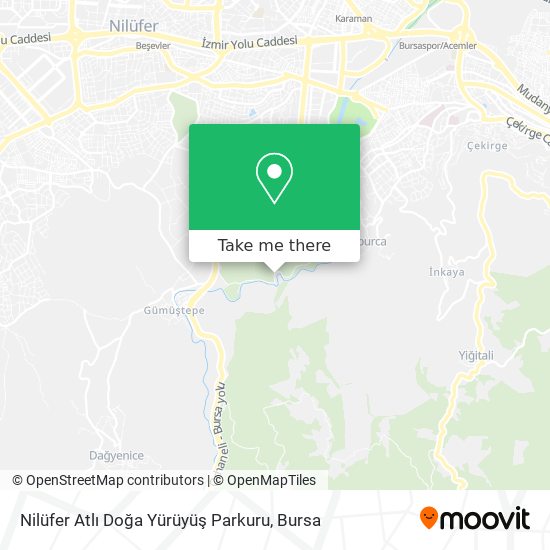 Nilüfer Atlı Doğa Yürüyüş Parkuru map
