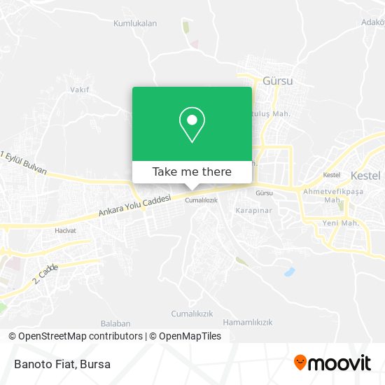How to get to Banoto Fiat in Yıldırım by Bus, Metro or Cable Car?