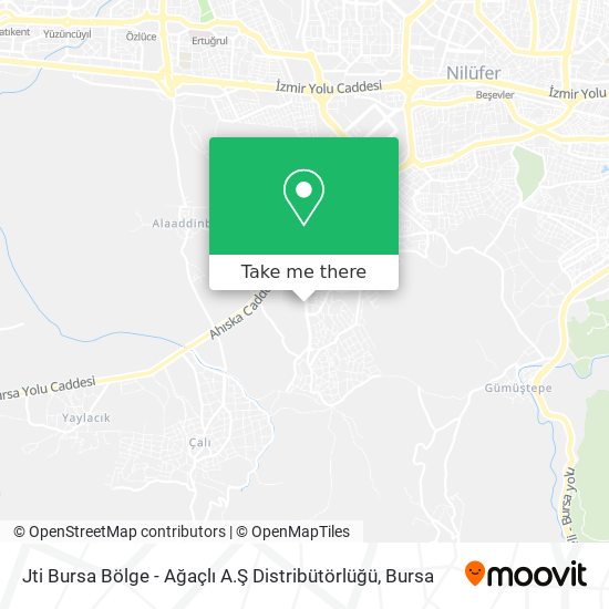 Jti Bursa Bölge - Ağaçlı A.Ş Distribütörlüğü map
