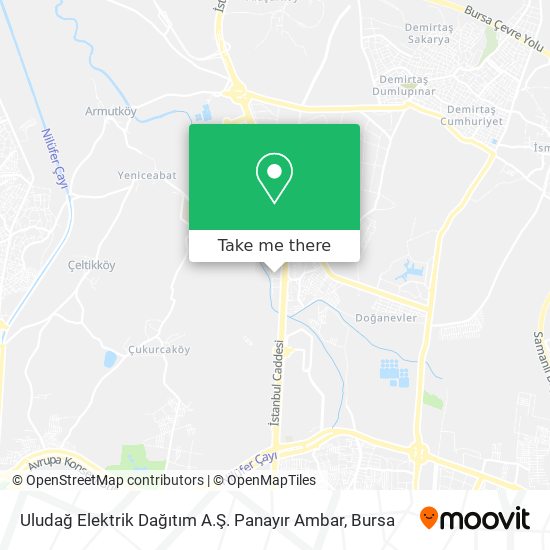 Uludağ Elektrik Dağıtım A.Ş. Panayır Ambar map
