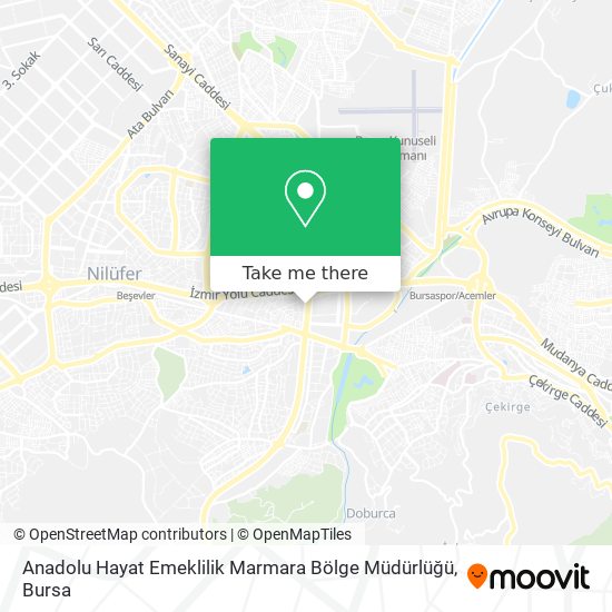 Anadolu Hayat Emeklilik Marmara Bölge Müdürlüğü map