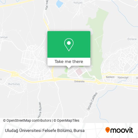 Uludağ Üniversitesi Felsefe Bölümü map