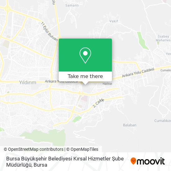 Bursa Büyükşehir  Belediyesi Kırsal Hizmetler Şube Müdürlüğü map