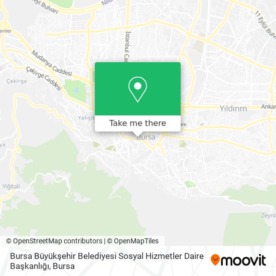 Bursa Büyükşehir Belediyesi Sosyal Hizmetler Daire Başkanlığı map